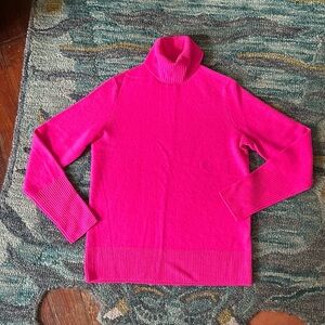 Hot pink cashmere turtleneck